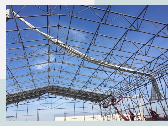 Шатровые ангары от 615 руб. в Осинниках и Кемеровской области